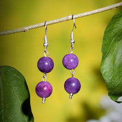 EYKAA PURPLE JADE EARRINGS