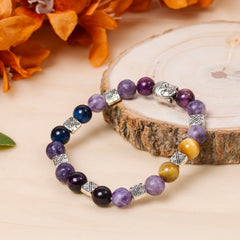 Eykaa LAPIDOLITE AND RAINBOW TIGER EYE BRACELET