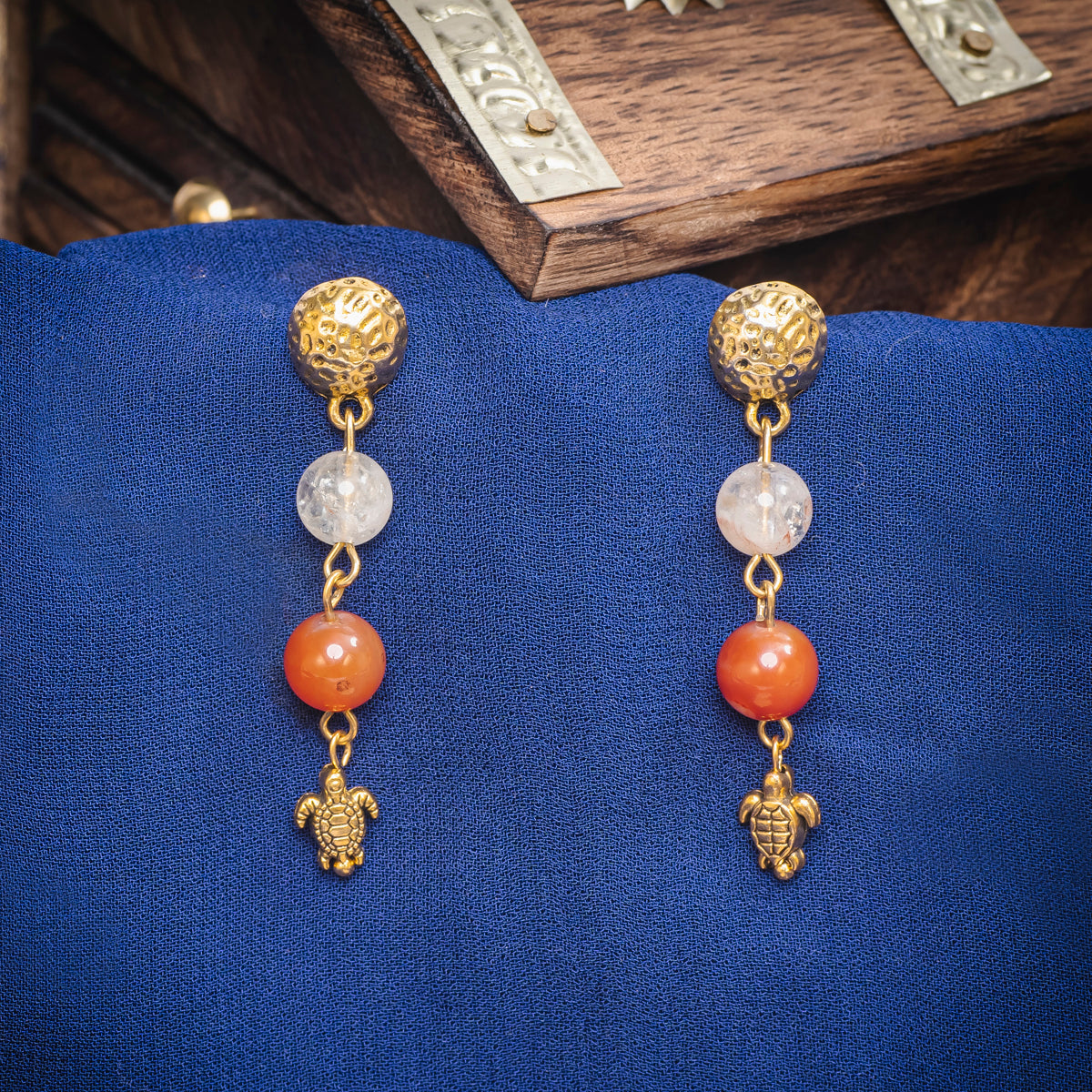 Eykaa CARNELIAN CITRINE EARRINGS