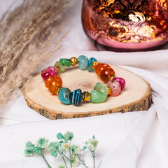 EYKAA MULTICOLOR INDIAN AGATE BRACELET