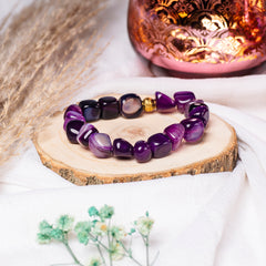 Eykaa Radiant Bliss: Multicolor Indian Agate Bracelet