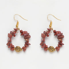 EYKAA UNCUT RED JASPER EARRINGS