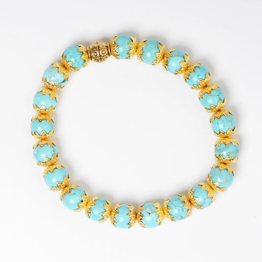 Eykaa Glorious Hope: Firoza & Golden Lava Bracelet