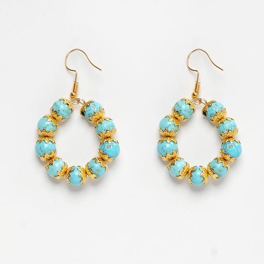 Eykaa Glorious Hope: Firoza & Golden Lava Earrings