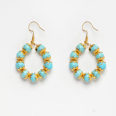 Eykaa Glorious Hope: Firoza & Golden Lava Earrings