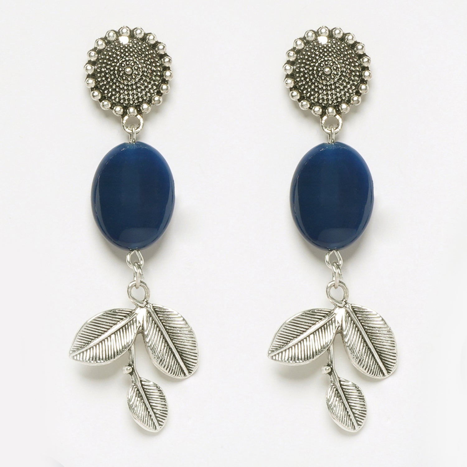 BLUE AGATE EARRINGS