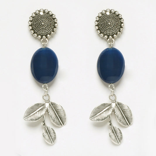 BLUE AGATE EARRINGS