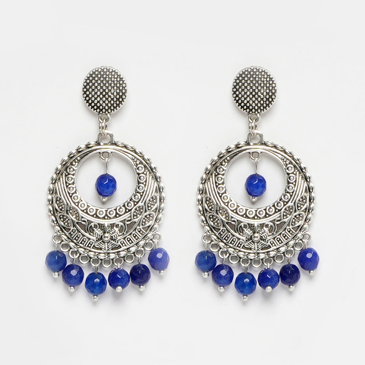 EYKAA BLUE JADE EARRINGS