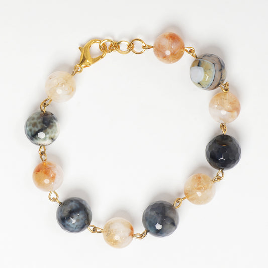 CETIRIZINE STONE AND AGATE STONE BRACELET