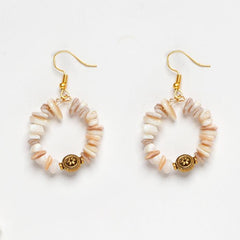 Eykaa MOTHER OF PEARL WITH GOLDEN PENDANT EARRINGS