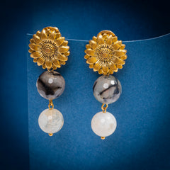 CETIRIZINE STONE AND AGATE STONE EARRINGS