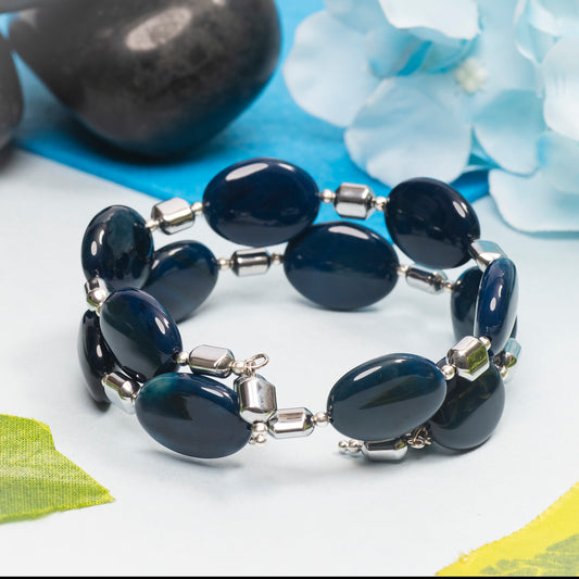 BLUE AGATE BRACELET