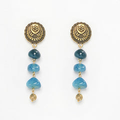 Eykaa Radiant Harmony: Blue Agate Earrings