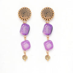 Eykaa Radiant Bliss: Multicolor Indian Agate Earrings