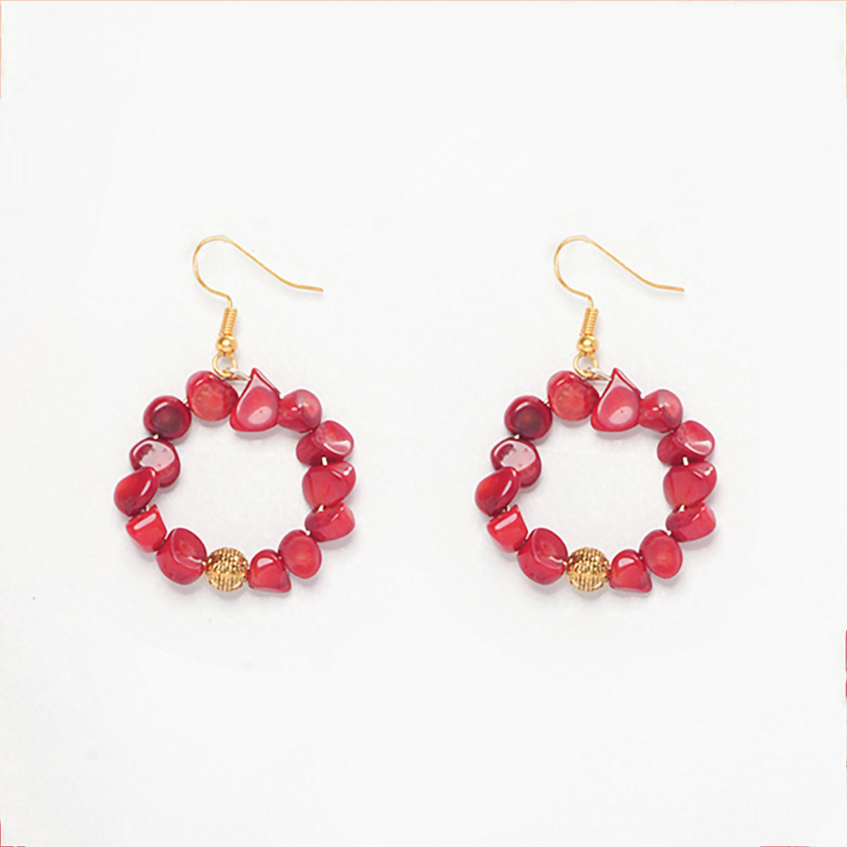 EYKAA RED CORAL EARRINGS