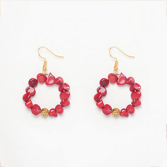 EYKAA RED CORAL EARRINGS