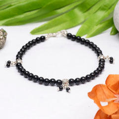 EYKAA BLACK ONYX ANKLET