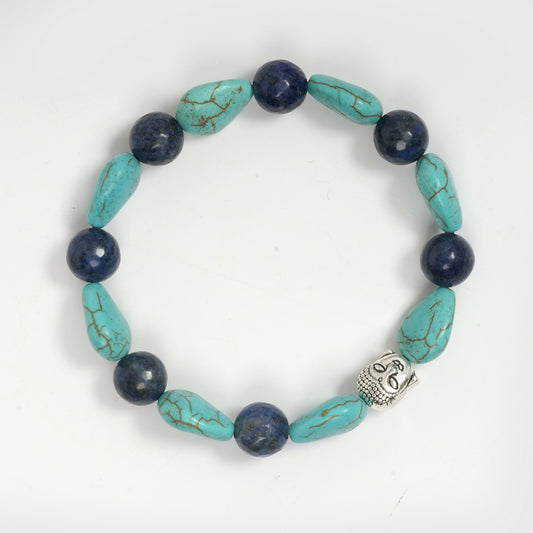 EYKAA AGATE AND FIROZA BRACELET