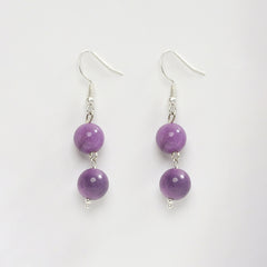 EYKAA PURPLE JADE EARRINGS