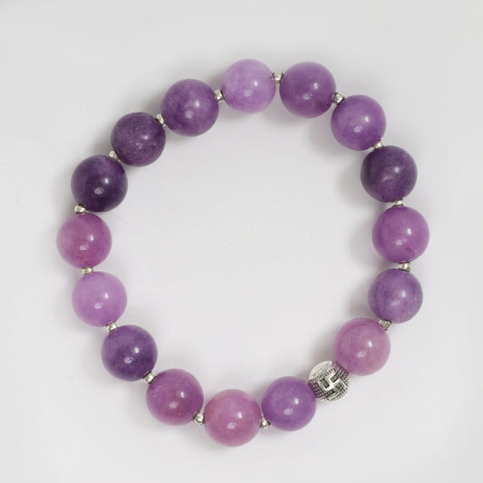 Eykaa EYKAA PURPLE JADE BRACELET with white background