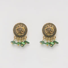 Eykaa Glorious Green: Green Mother of Pearl Earrings