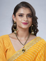 Eykaa Glorious Garden: Green Jade & Pearls Necklace With Earrings Set