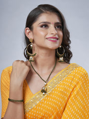 Eykaa Glorious Garden: Green Jade & Pearls Necklace With Earrings Set