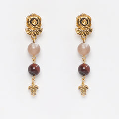 Eykaa  MOONSTONE, RED TIGER EYE EARRINGS