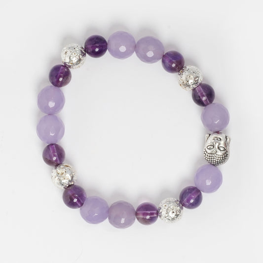 PURPLE FACETED JADE BRACELET