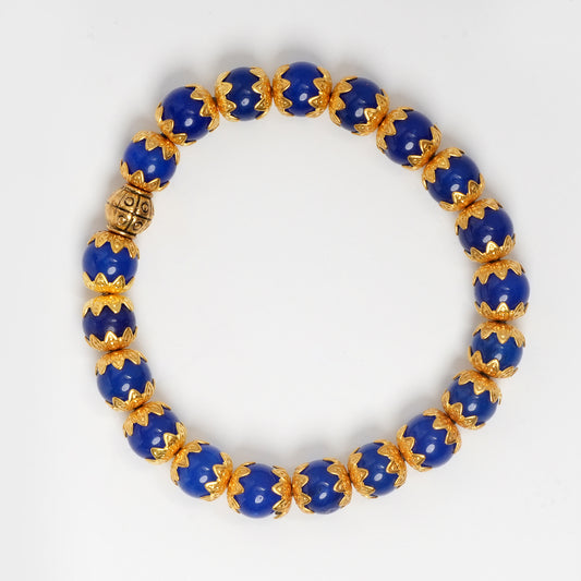 Eykaa GOLDEN LAVA AND BLUE ONYX BRACELET