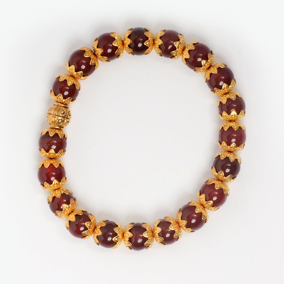 GOLDEN LAVA, RED ONNYX BRACELET