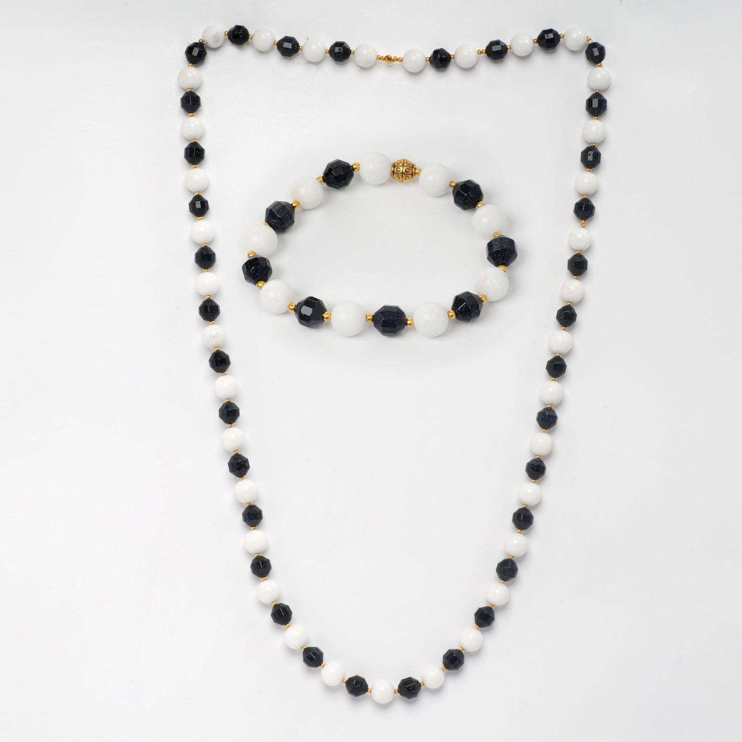 BLACK LAVA HEMATITE EARRINGS AND NECKLACE