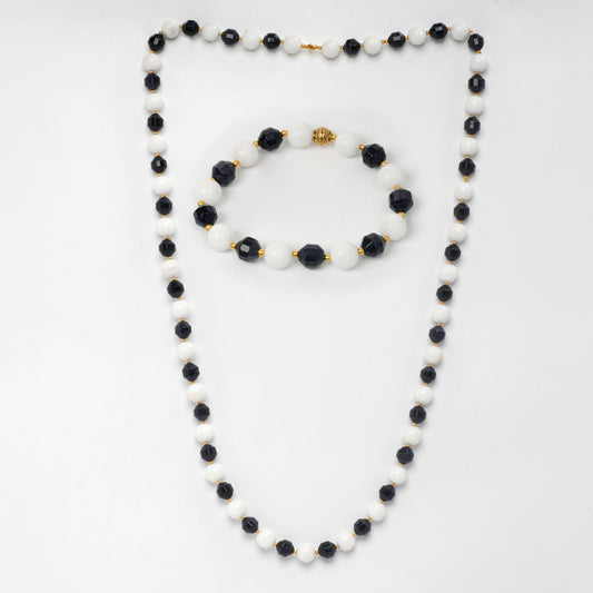 BLACK LAVA HEMATITE EARRINGS AND NECKLACE